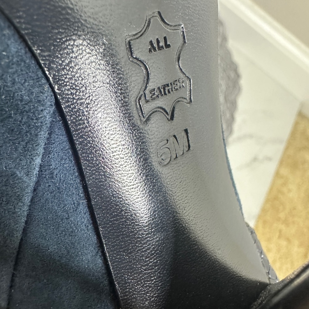 Tory Burch Suede croc Leather Trim Embellishment Boots - Picture 8 of 8